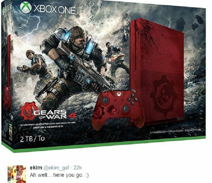 В сеть просочились фотографии Gears of War 4 и Halo 5 Guardians специального выпуска Xbox One S