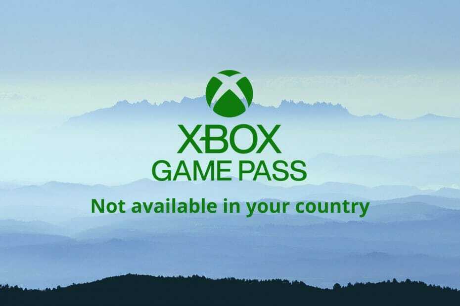 Remediere Game Pass nu este disponibilă în problema țării mele