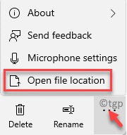 Diktiergerät-App Unten rechts Drei Punkte Speicherort der geöffneten Datei