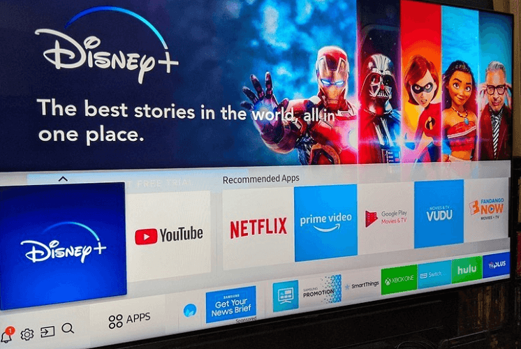 lustro Disney Plus z komputera na telewizor