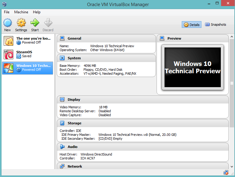Cómo arreglar el controlador de video VirtualBox en Windows 10 build 10041