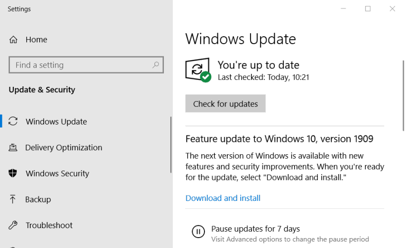 Suorita Windows Updates