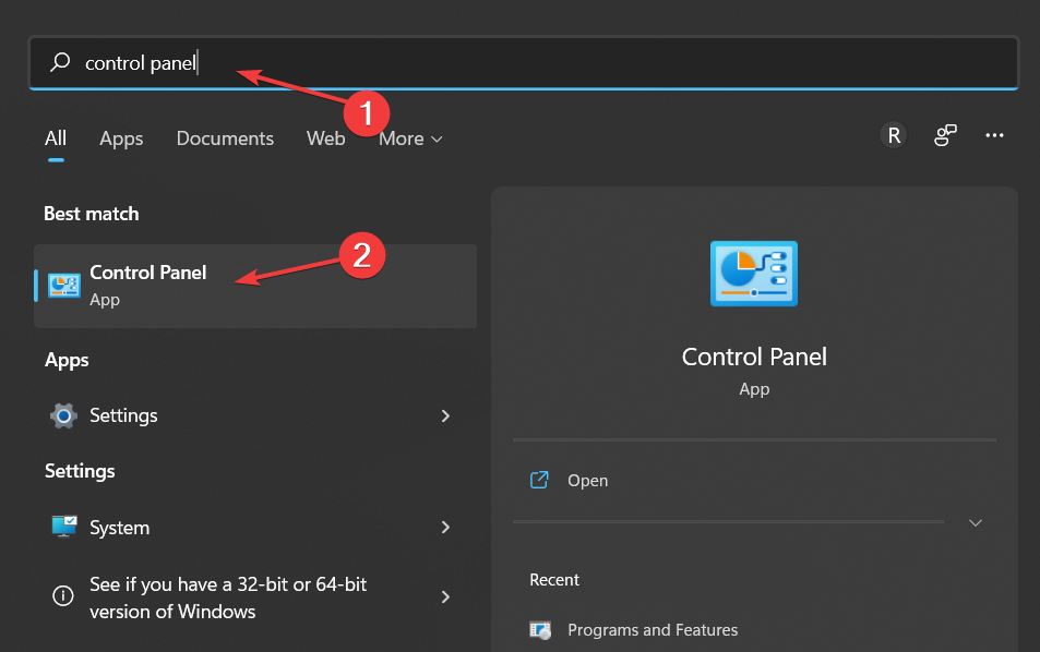 control-panel-search cos'è il pannello di controllo di Windows