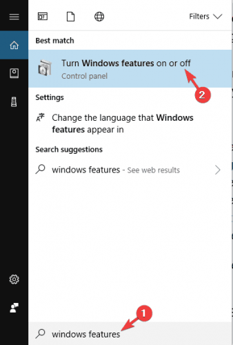 0x800f081f Windows Update'i tuum