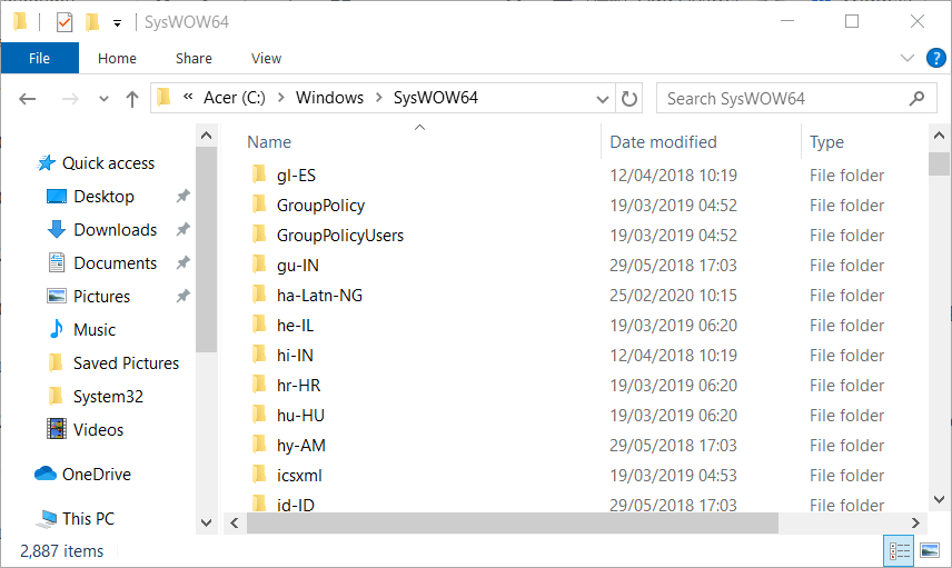 Erreur de dossier SysWOW64 comdlg32.ocx windows 10