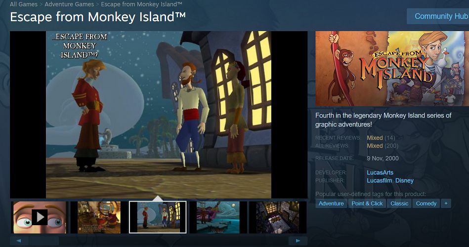 Kako igrati Escape from Monkey Island v sistemu Windows 10