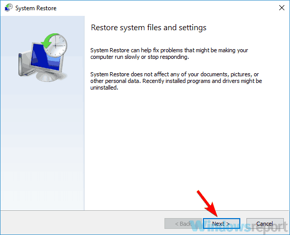 restauração do sistema inicia cores invertidas no Windows 10