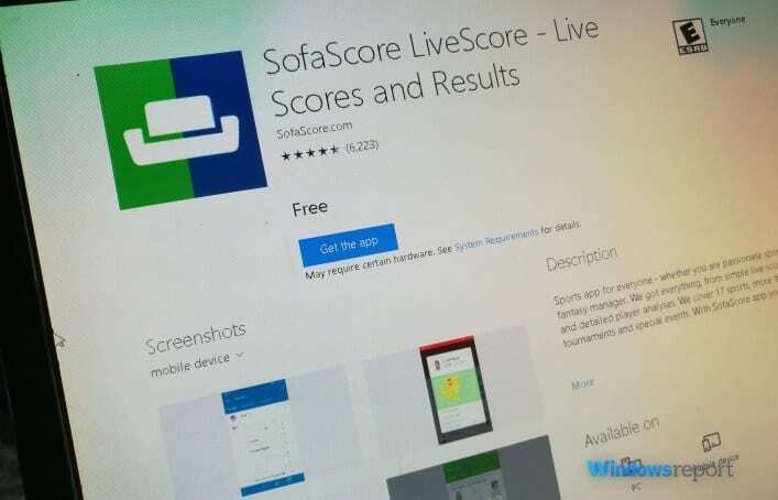 SofaScore lopettaa Windows Phone -sovelluksen tuen