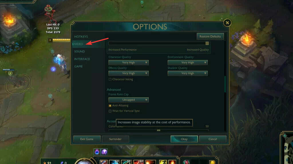 lol-video League of Legends fps ograničen na 60