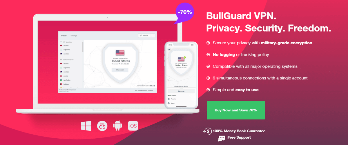 VPN на BullGuard