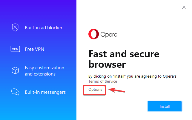 варианты установки Opera browser не удалось установить