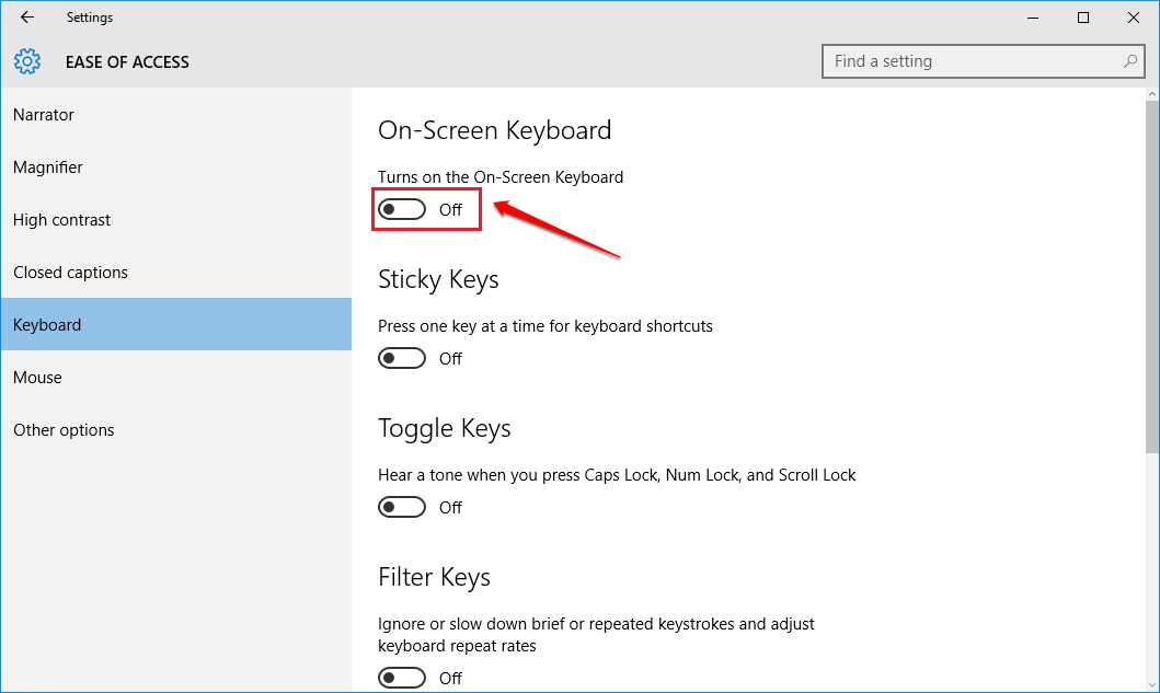 Javítsa ki a billentyűzet működését a Windows 10 rendszerben