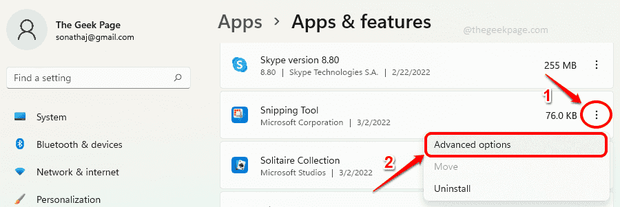 Javítás: Ez az alkalmazás nem tudja megnyitni a hibát a Snipping Tool megnyitásakor
