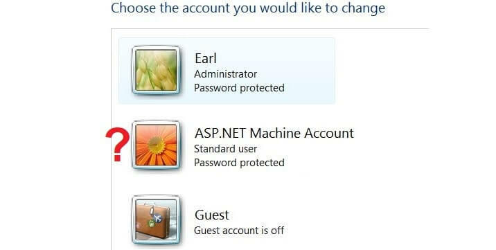 Исправлено: пароль учетной записи ASP.NET MACHINE ACCOUNT в Windows 10.