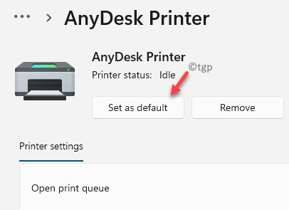 Вибраний принтер встановлено за замовчуванням