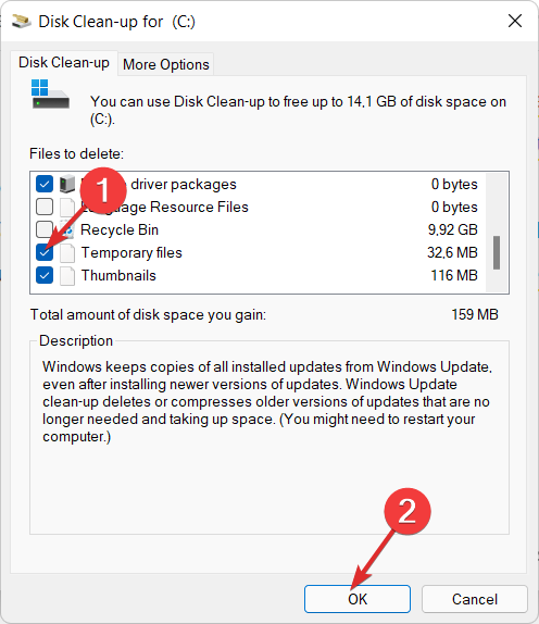Temporäre Dateien löschen Windows 11 Setup konnte den Produktschlüssel nicht validieren