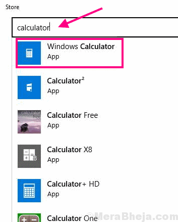 Rechercher la calculatrice Windows 10 ne fonctionne pas