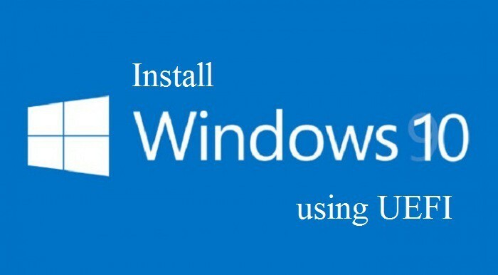 Installer Windows 10 ved hjælp af UEFI [NEMme STEG]