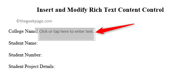 Rich Text Content Control Lisätty Min