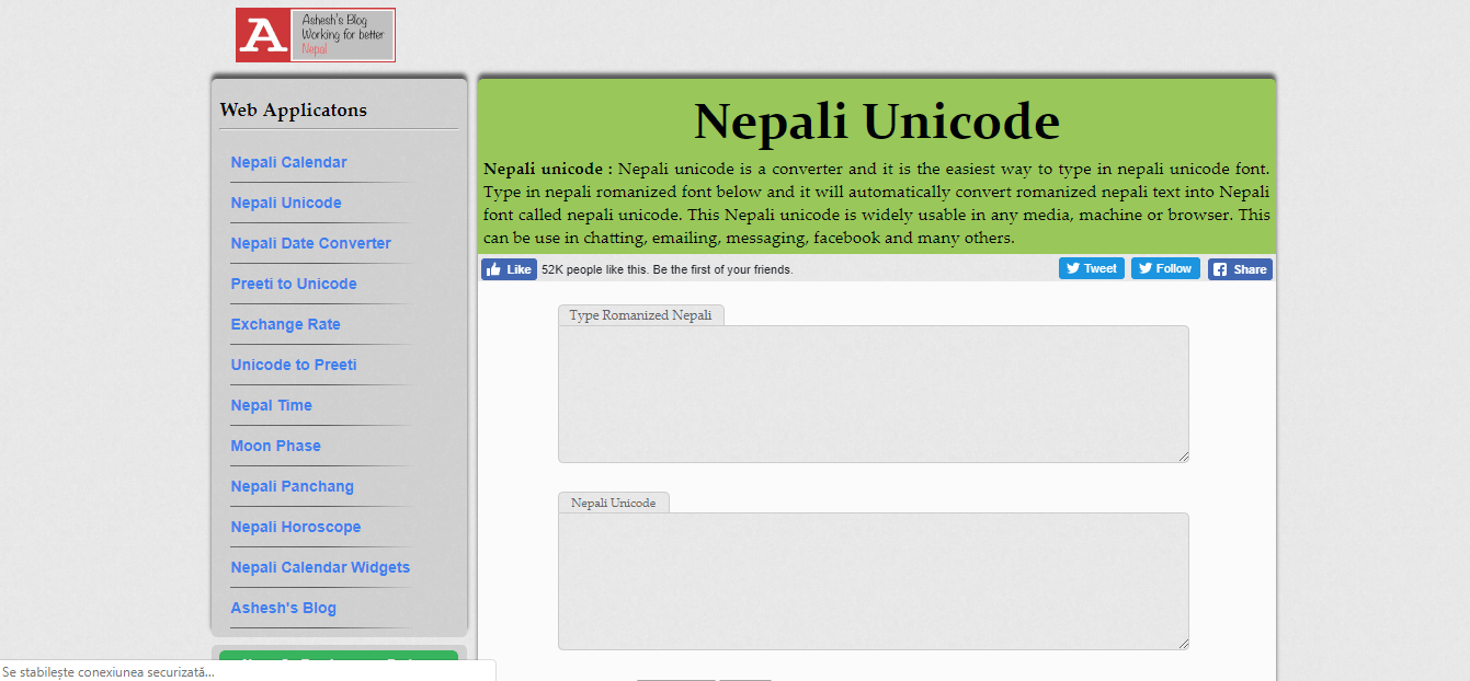 Nepali Unicode de Ashesh: software de mecanografía nepalí