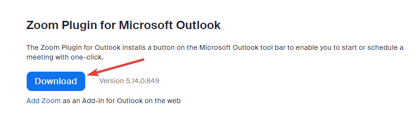 Плагін Outlook zoom Outlook не працює