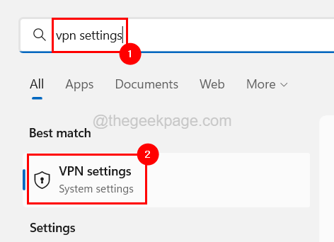 VPN-Einstellungen Öffnen Sie 11zon