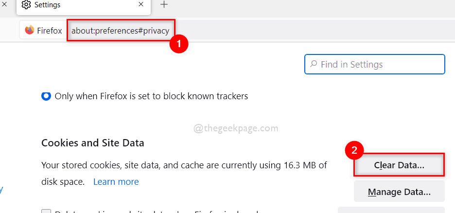 Prywatność Wyczyść dane Firefox 11zon