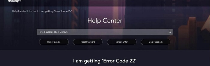 Código de error 22