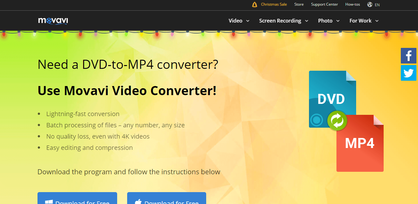 Movavi Video Converter - DVD в MP4