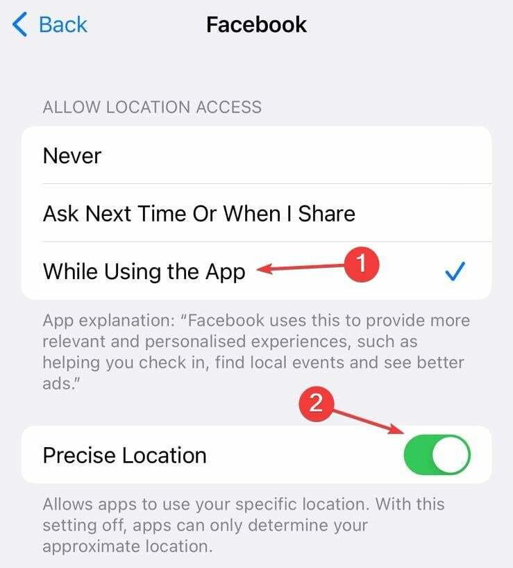 फेसबुक डेटिंग दिखाई न देने को ठीक करने के लिए स्थान की अनुमति दें