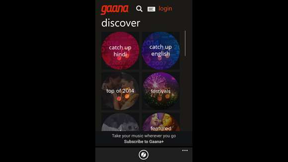 Glasbena storitev Gaana je predstavila svojo aplikacijo Windows 10