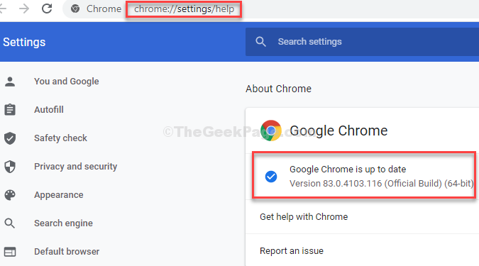Perbaiki: Kesalahan Pembaruan Google Chrome 0x80040902