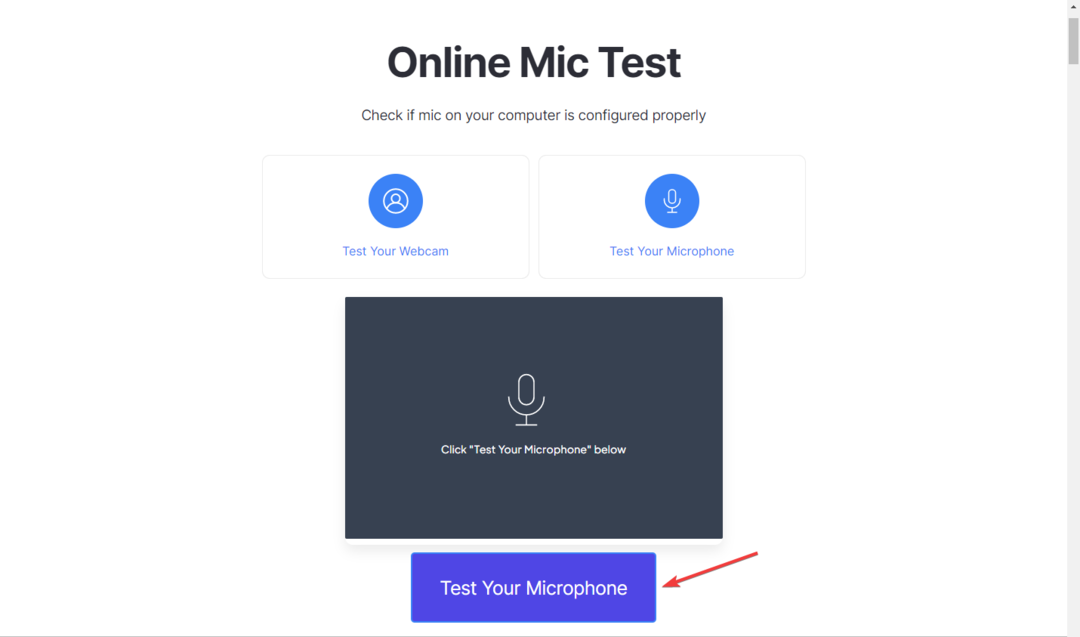 Test del microfono online