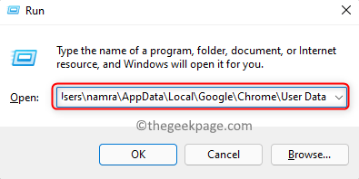 Appdata ausführen Lokale Chrome-Benutzerdaten Min