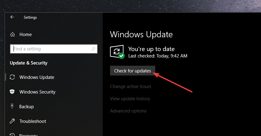 Проверка за актуализация на Windows 10