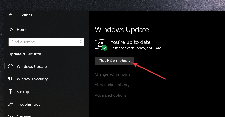 Verificação de atualização do Windows 10