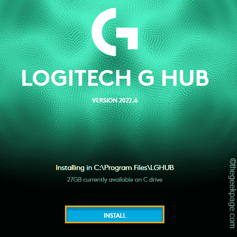 Mínimo de instalação do G Hub