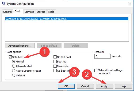 Ohutu käivitamine Minimaalne, kuidas Windows 10 defragmentida