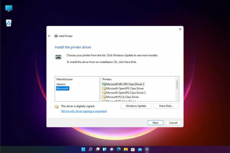 Windows 11에서 Microsoft IPP 클래스 드라이버가 누락된 문제를 해결하는 방법