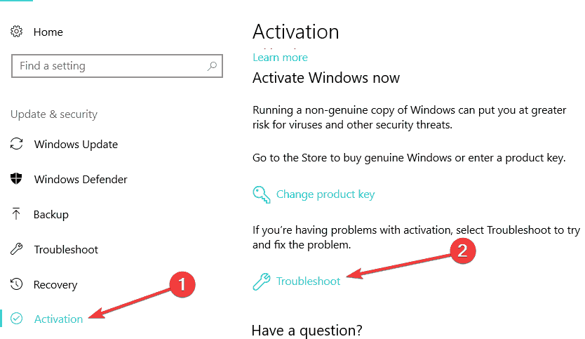 Poradce při potížích s aktivací systému Windows