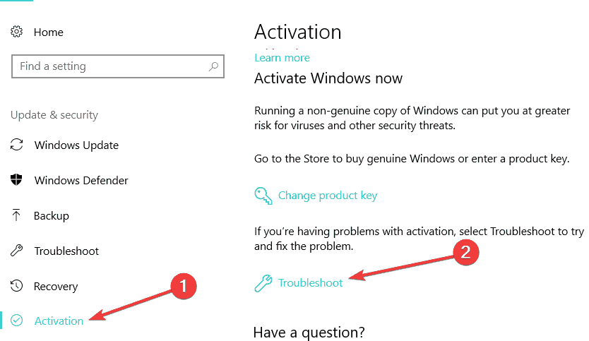 utilitaire de résolution des problèmes d'activation de Windows