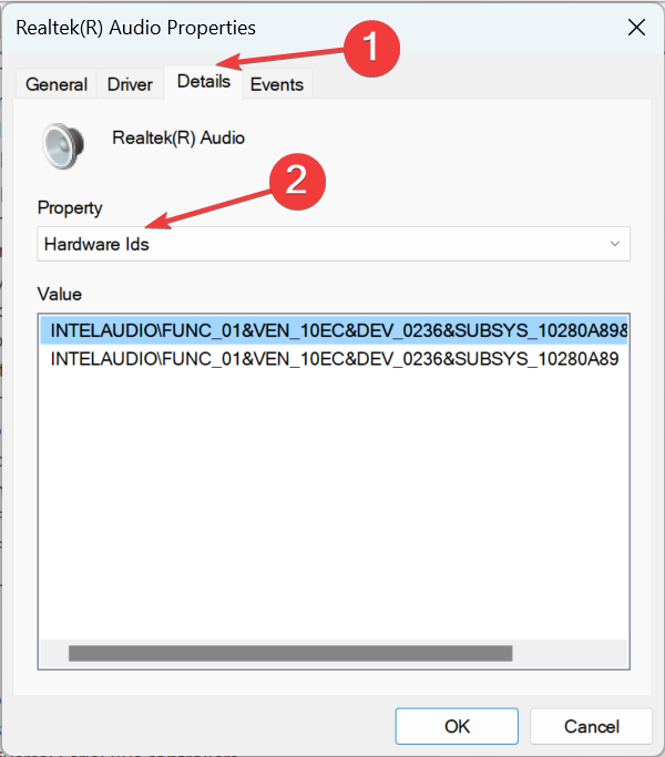 хардуерни идентификатори за коригиране на realtek hd audio manager този тип устройство не се поддържа
