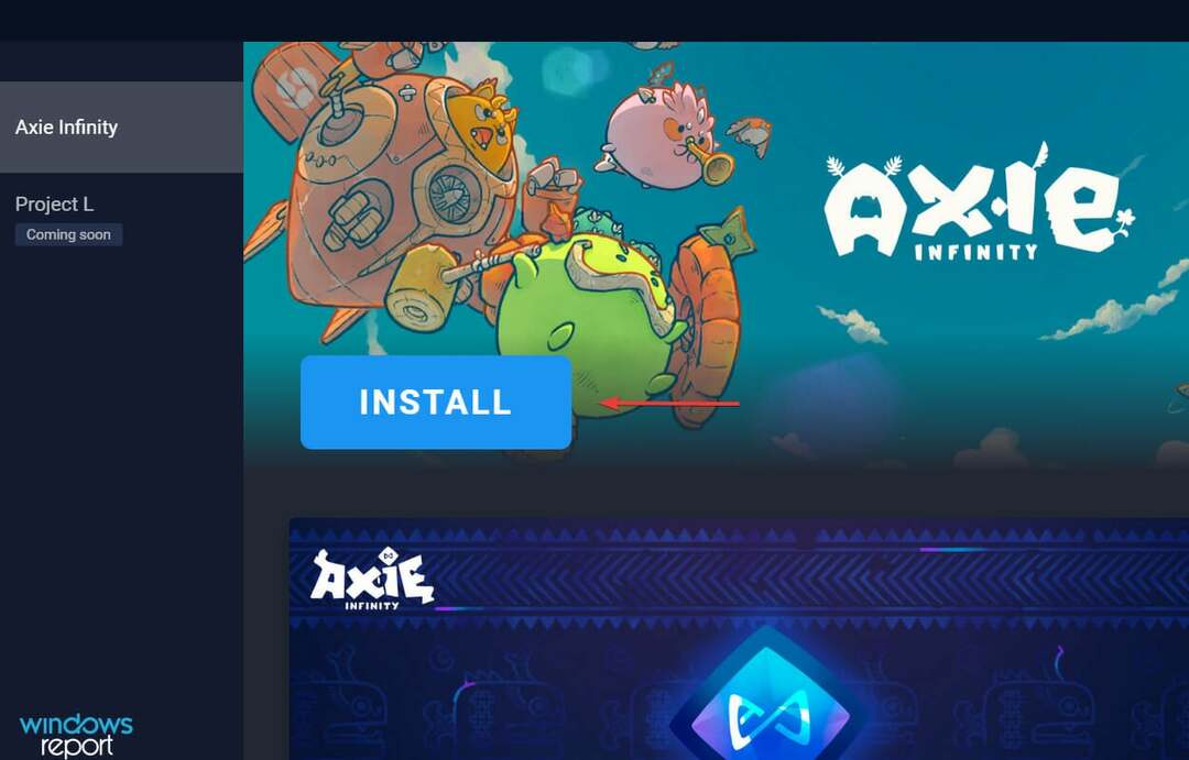 Installer Axie Infinity på nytt for å fikse at axie infinity ikke fungerer