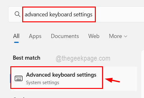 Відкрийте Advanced Settings Keyboard 11zon