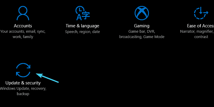 Ekrano mirgėjimas atnaujinus į „Fall Creators Update“