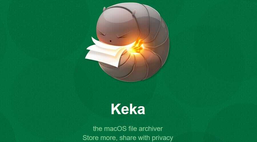 keka-software kan ikke åbne zip-filer på mac