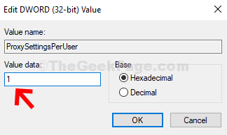Modifica valore Dword (32 bit) Modifica dati valore su 1