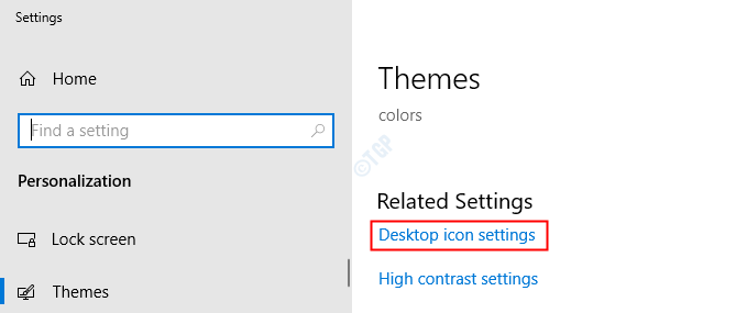 Impostazioni dell'icona del desktop