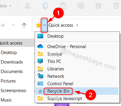 Atkritne no File Explorer Win11