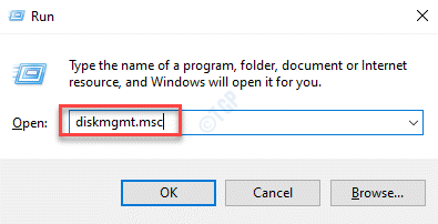 เรียกใช้คำสั่ง Diskmgmt.msc Enter